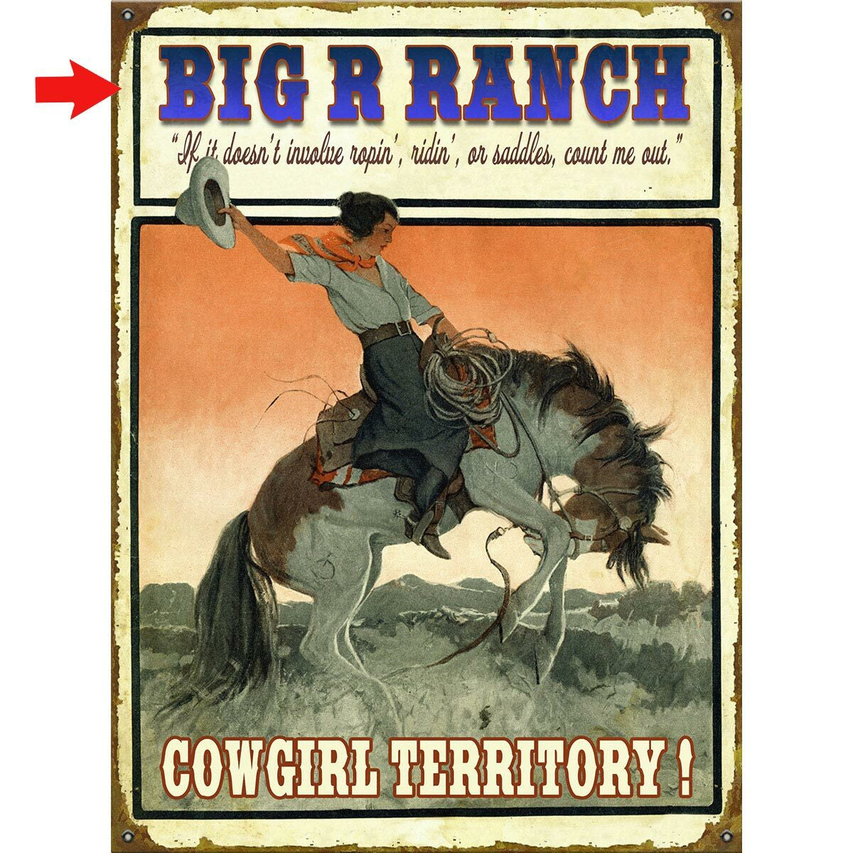 Cowgirls Rule Personalized Sign - 23 x 31