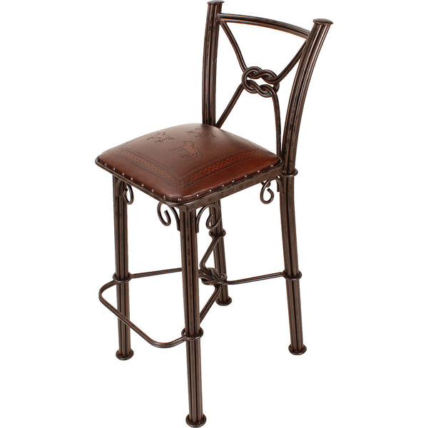 Coronado Counter Stool - Running Horses Antique Brown