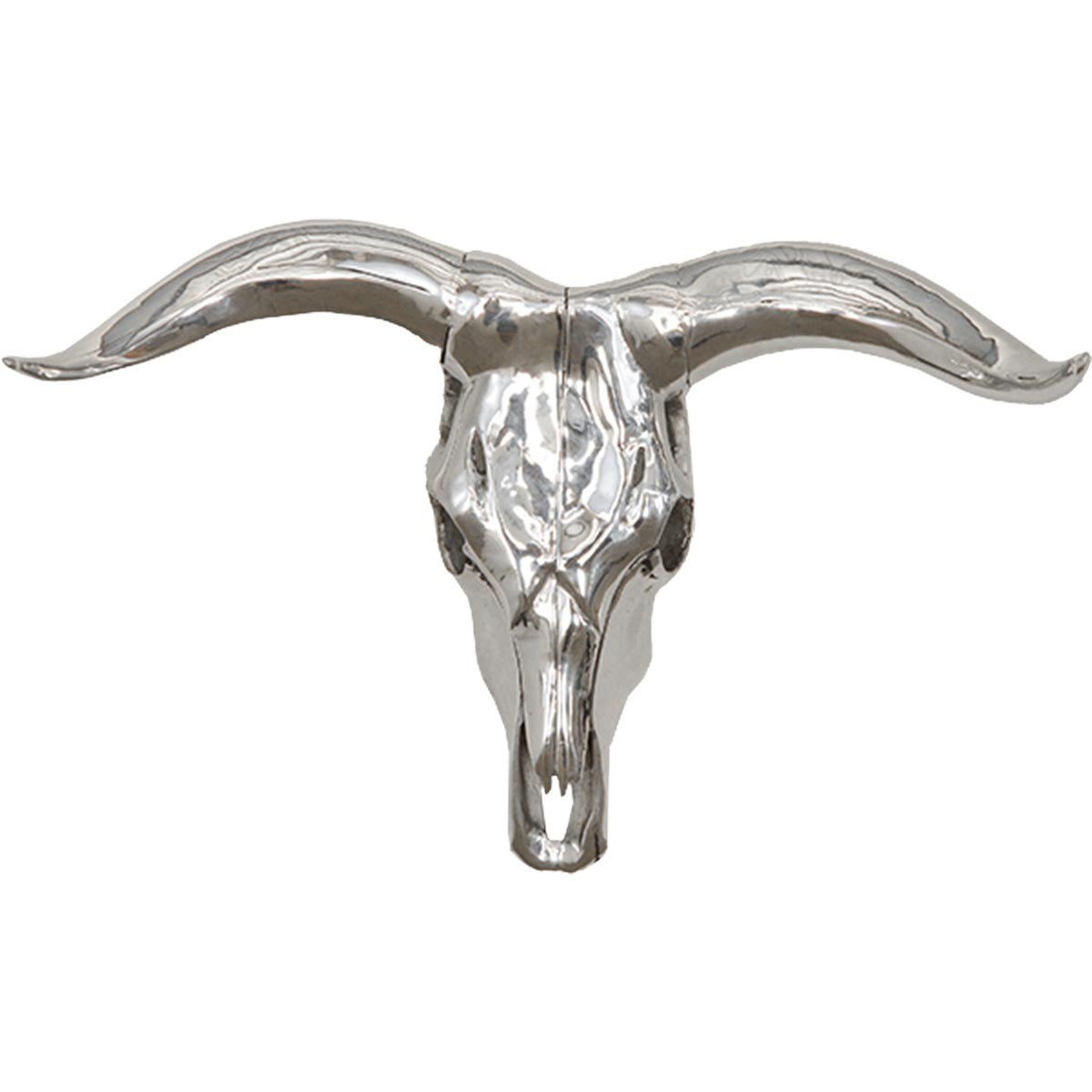 Polished Pewter Cow Skull