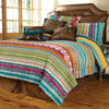 Fuchsia Tribal 3-Piece Quilt Bed Set - King