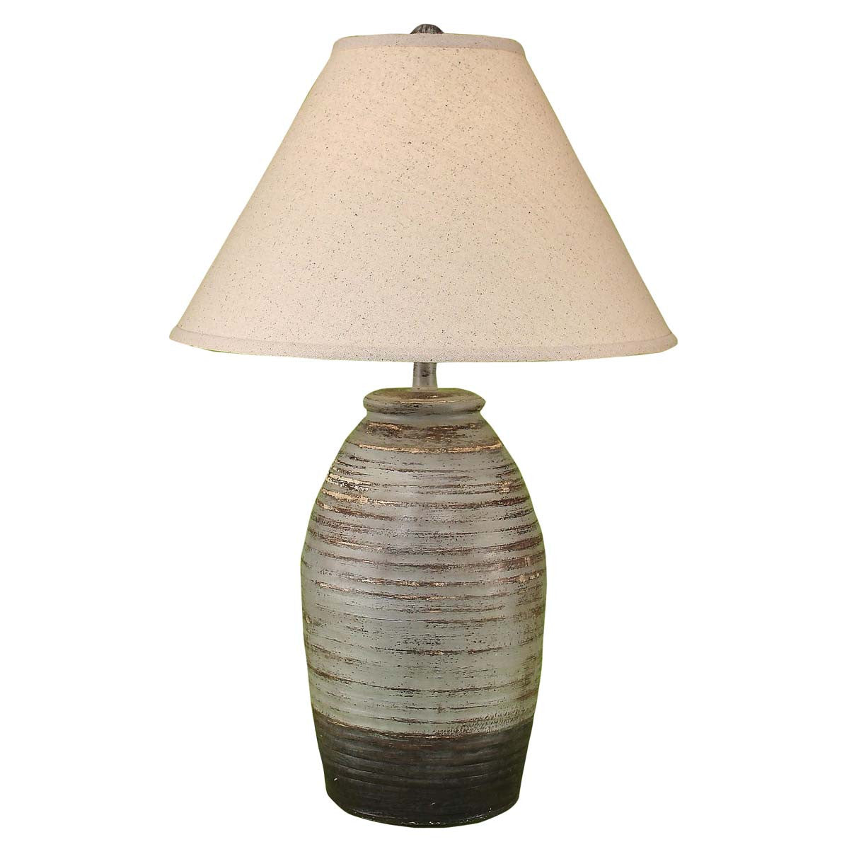Ash Gray Stone Textured Table Lamp