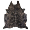 Gold Specked Black Cowhide Rug - Medium
