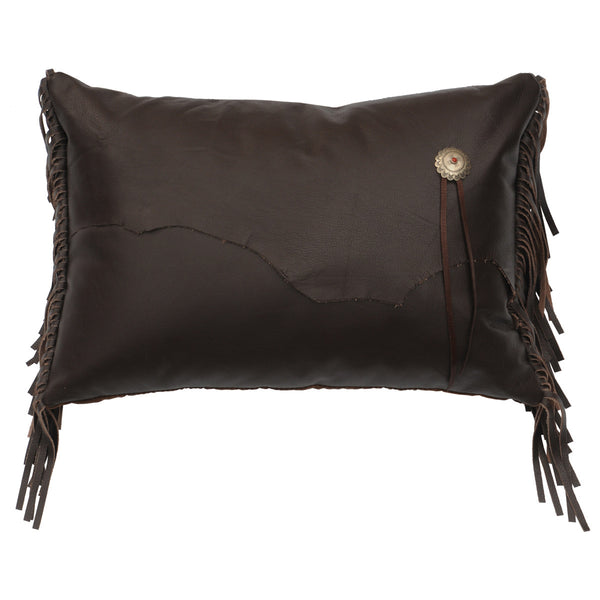 Yellowstone III Rectangular Pillow with Leather Reverse