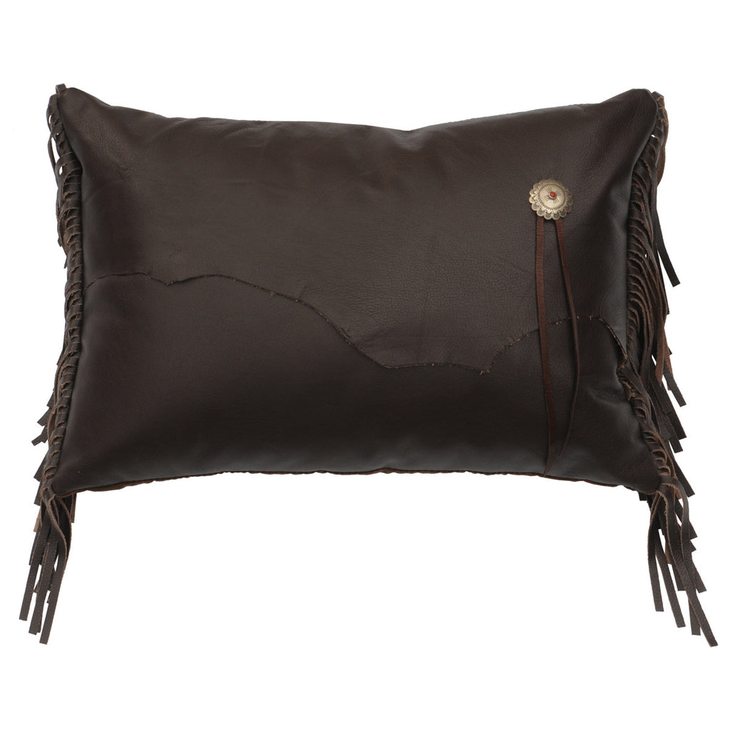 Yellowstone III Rectangular Pillow with Leather Reverse