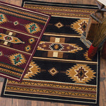 Eye of the Storm Black Rug - 2 x 8