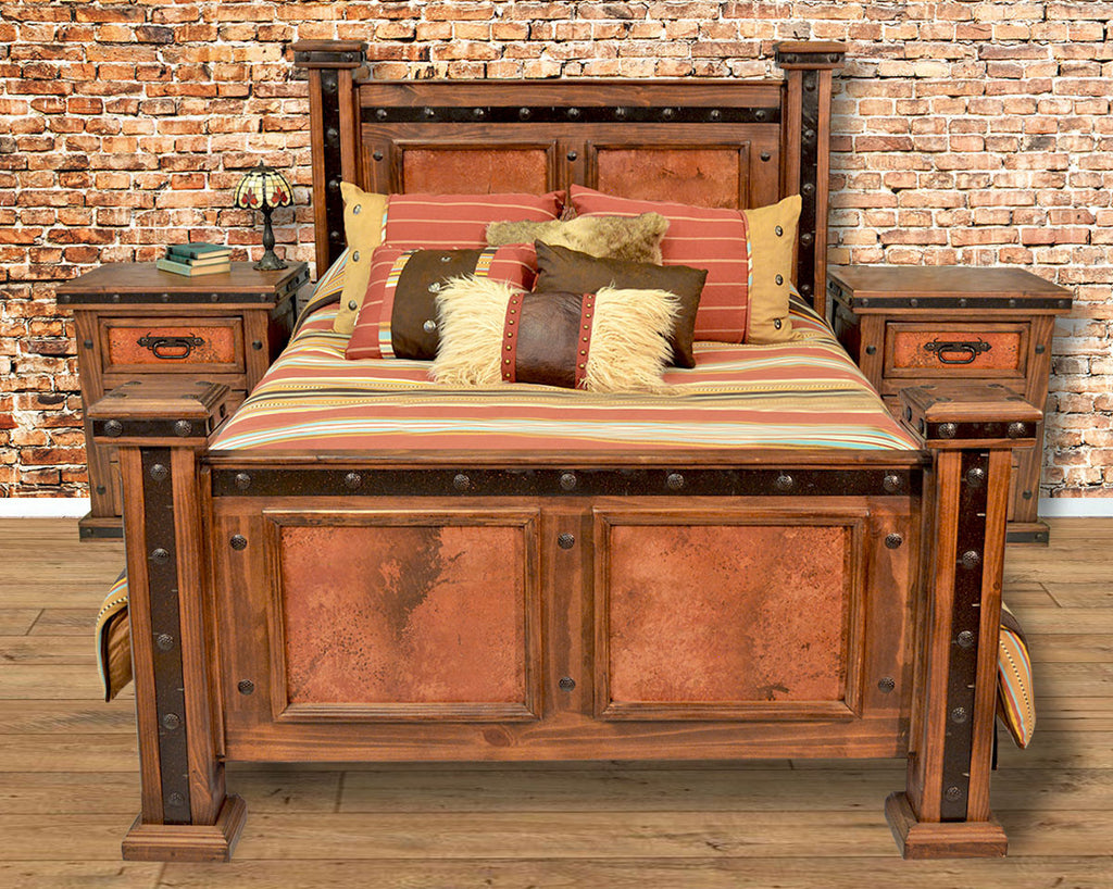 Natural Patina Copper Bed - Queen