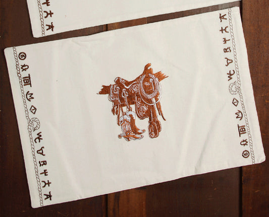 Boots & Saddle Placemats - Set of 4 - OUT OF STOCK UNTIL 07/10/2026