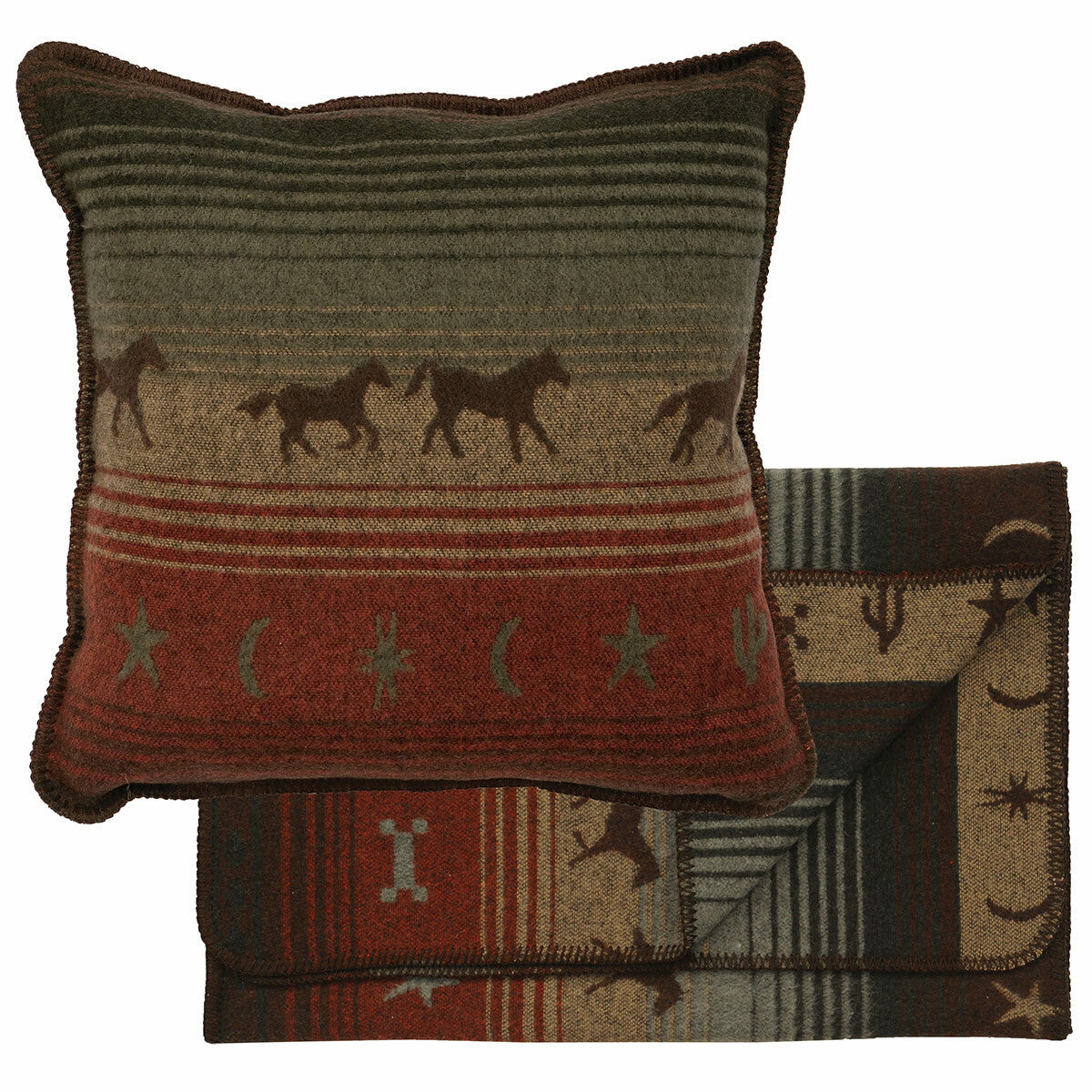 Mustang Canyon II Bedscarf & Pillow Set - King - OVERSTOCK