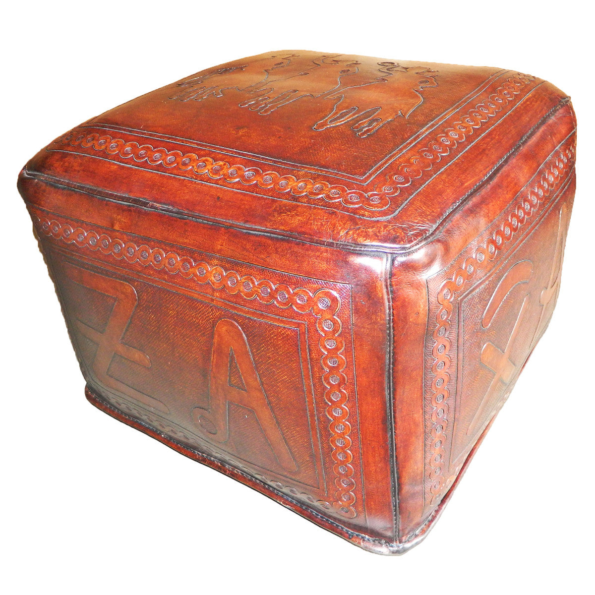 Large Ottoman Square Posse Brown