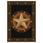 Circled Lone Star Rug - 5 x 8