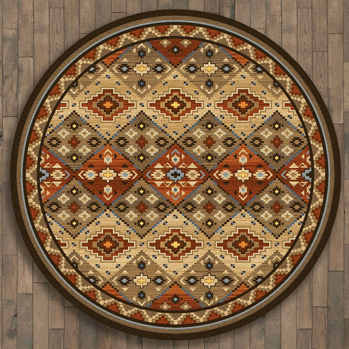 Buffalo Lodge Rug - 8 Ft. Round