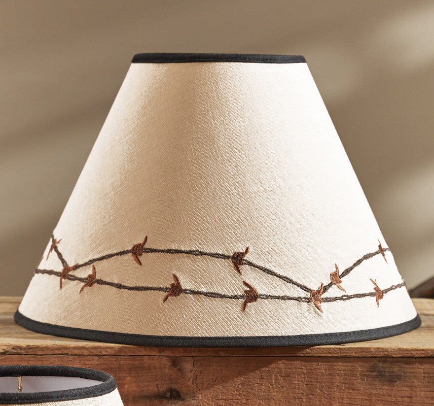 Western Barbed Wire Lampshade - 12 Inch