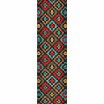 Diamond Dance Turquoise Rug - 2 x 8