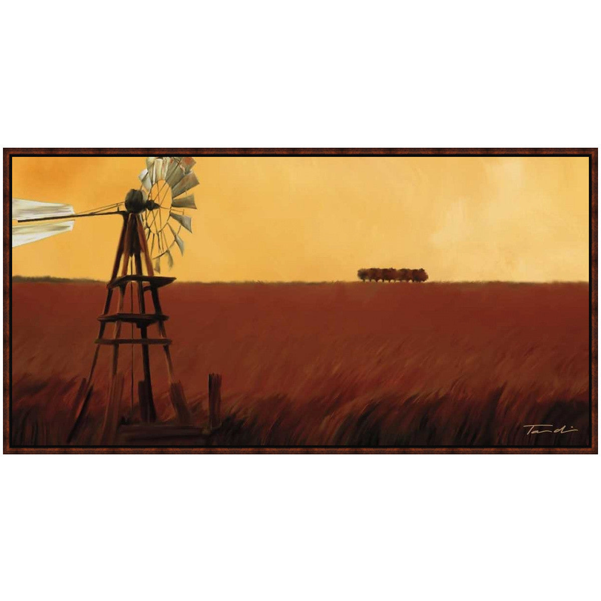 Sunset Windmill Canvas Art | Lone Star Western Decor