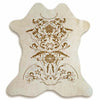 Victorian Filigree Beige Mini Cowhide Rug