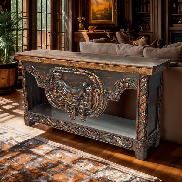 Sundance Saddle Console Table - Brown