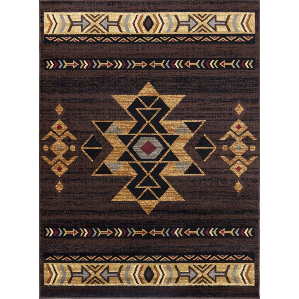 Outlaw Oasis Brown Rug - 8 x 10