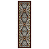 Tribal Rain Turquoise Rug - 2 x 8