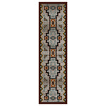 Tribal Rain Turquoise Rug - 2 x 8