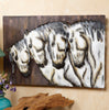 Four Horses Metal Wall Hanging