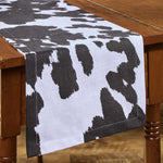 Cow Print Table Runner - 54 Inch