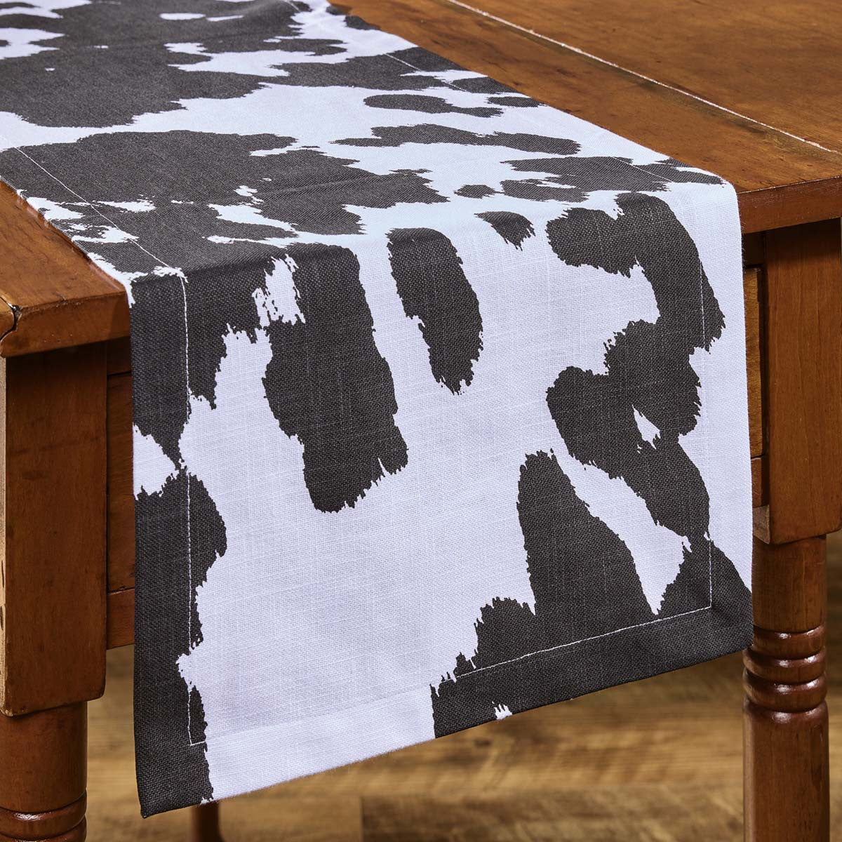 Cow Print Table Runner - 54 Inch