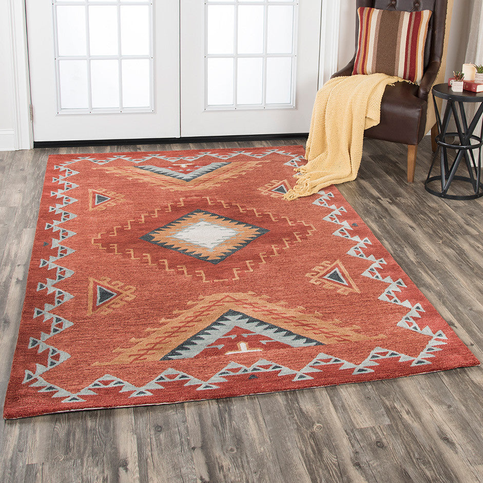 Rust Desert Rug - 8 x 11