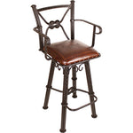 Coronado Swivel Barstool w/Arms - Bronco Antique Brown