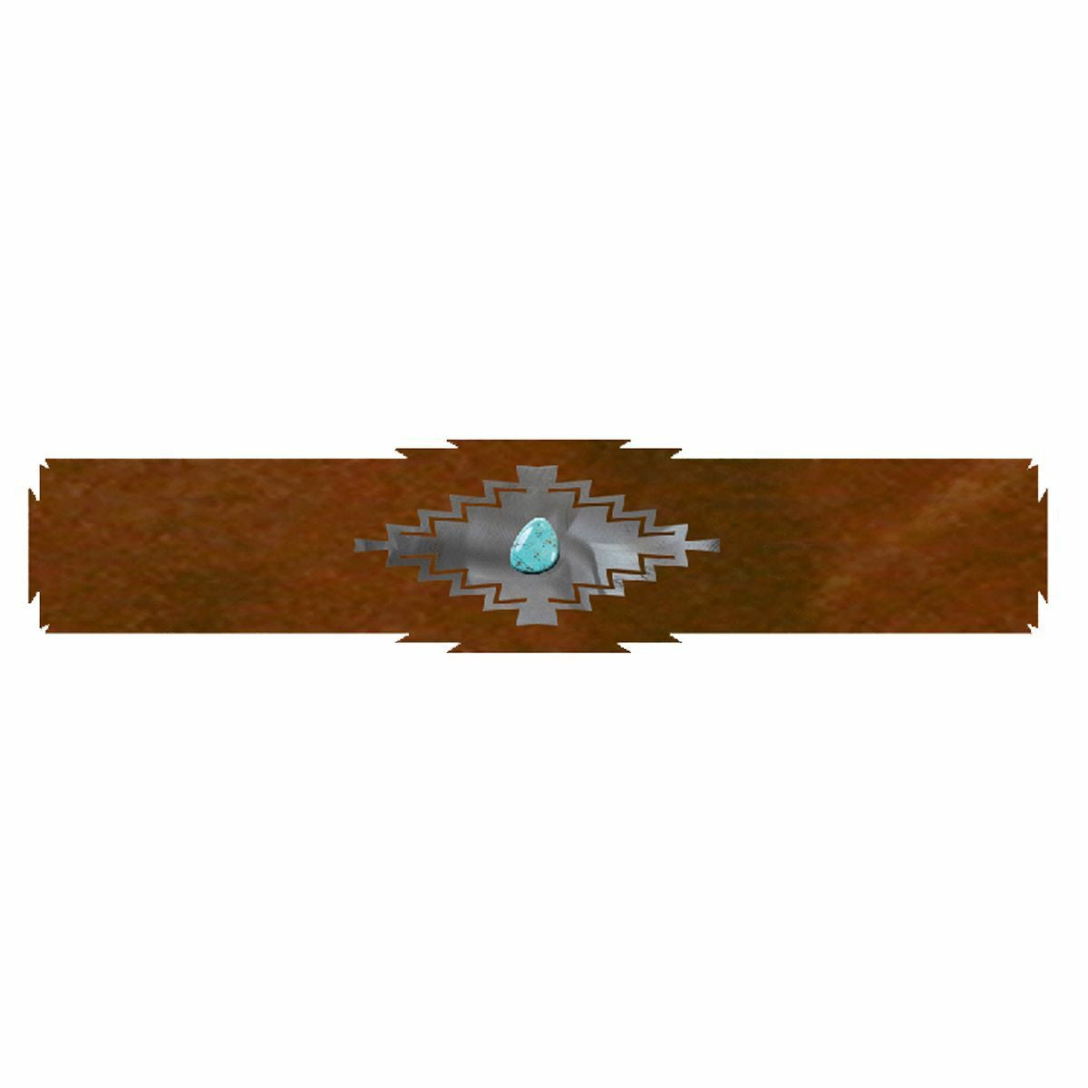 Desert Diamond Rug Rail with Turquoise - 18 Inch