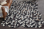Cowhide Mosaic Rug - Black - 7 x 10