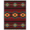 Southwest Geometric Deep Red Throw