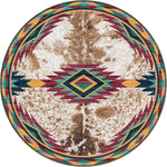 Rhinestone Cowhide Rug - 8 Ft. Round