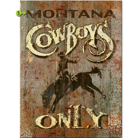 Cowboys Only Personalized Sign - 28 x 38