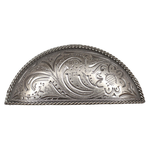 Engraved Flower Cup Cabinet Pulls - Set of 2 - Antique Brass - CLEARANCE
