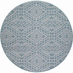 Chandler Aqua Indoor/Outdoor Rug - 8 Ft. Round