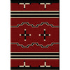 Big Chief Red Rug - 3 x 4