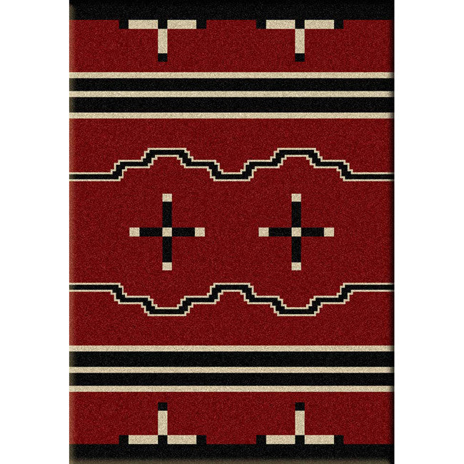 Big Chief Red Rug - 3 x 4