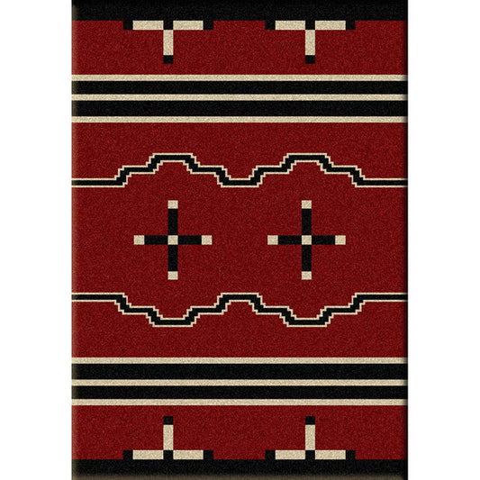 Big Chief Red Rug - 3 x 4