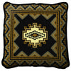 Southwest Sampler Black and Gold Pillow Cover