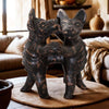 Western Dancing Dogs Clay Sculpture