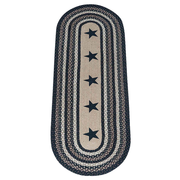 Midnight Sky Braided Rug - 2 x 6