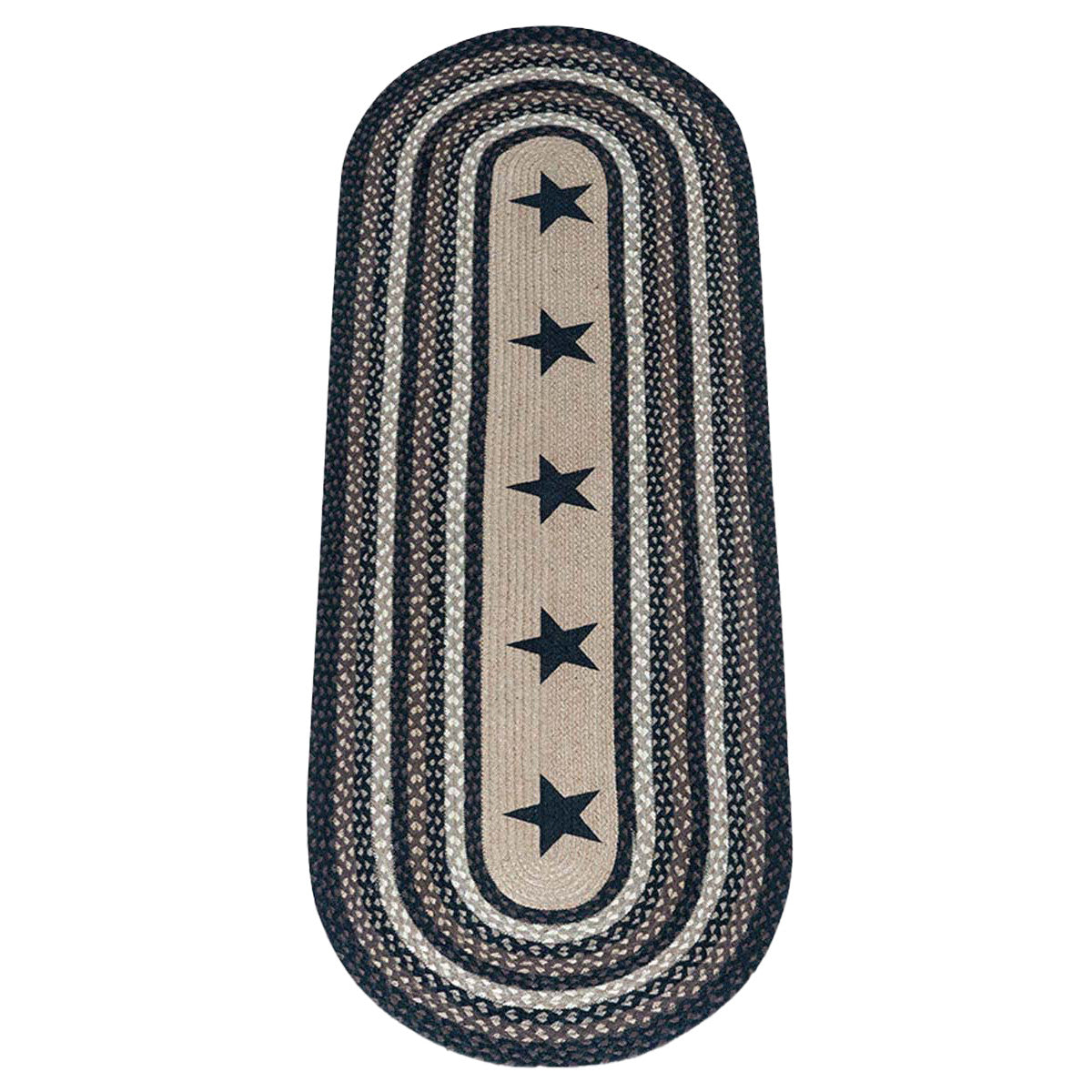 Midnight Sky Braided Rug - 2 x 6