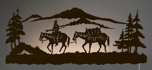 Pack Horse Back Lit Wall Art