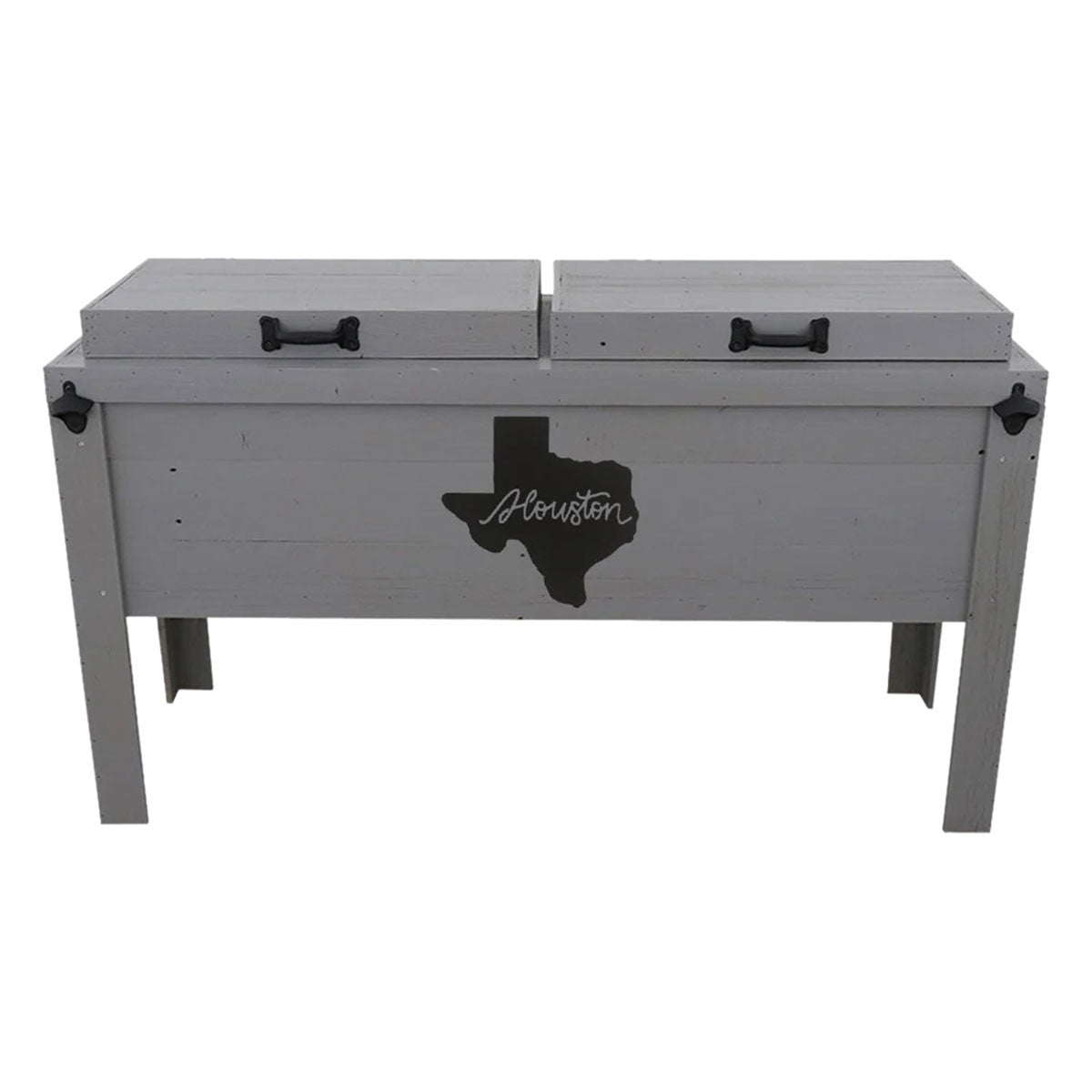 Houston Texas Double Cooler - Gray