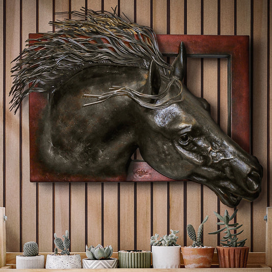 Thundering Stallion Wall Sculpture