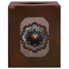 Round Copper Concho Square Tissue Box Cover