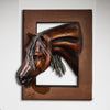 Gentle Copper Left Facing Horse Wall Sculpture