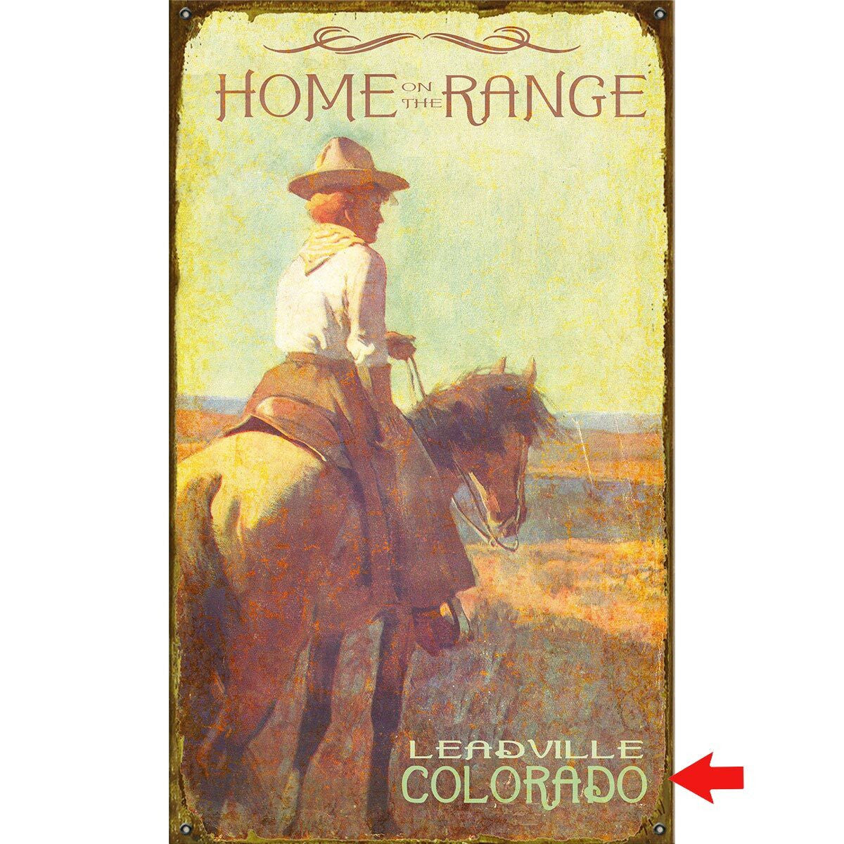 Home on the Range Personalized Sign - 23 x 39