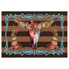 Steer Head Blossom Rug - 3 x 4