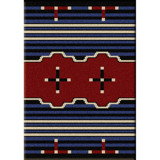 Big Chief Blue Rug - 3 x 4